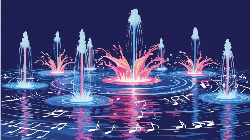 3d music water