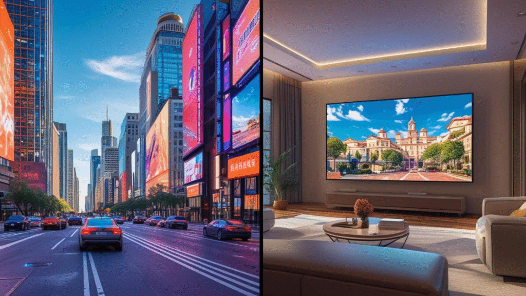indoor and outdoor LED screens depends on your location
